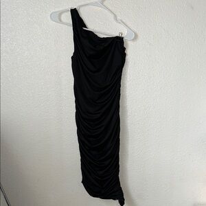 Chic One-Shoulder Black Dress